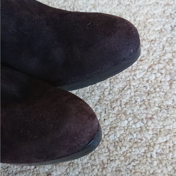 Stuart Weitzman Chocolate Brown Suede Ankle Boots size 10M - Picture 6 of 12